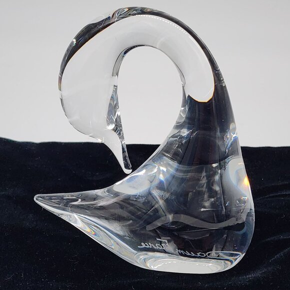 Daum France Crystal Swan Figurine Paperweight 5.25" High - Picture 6 of 10
